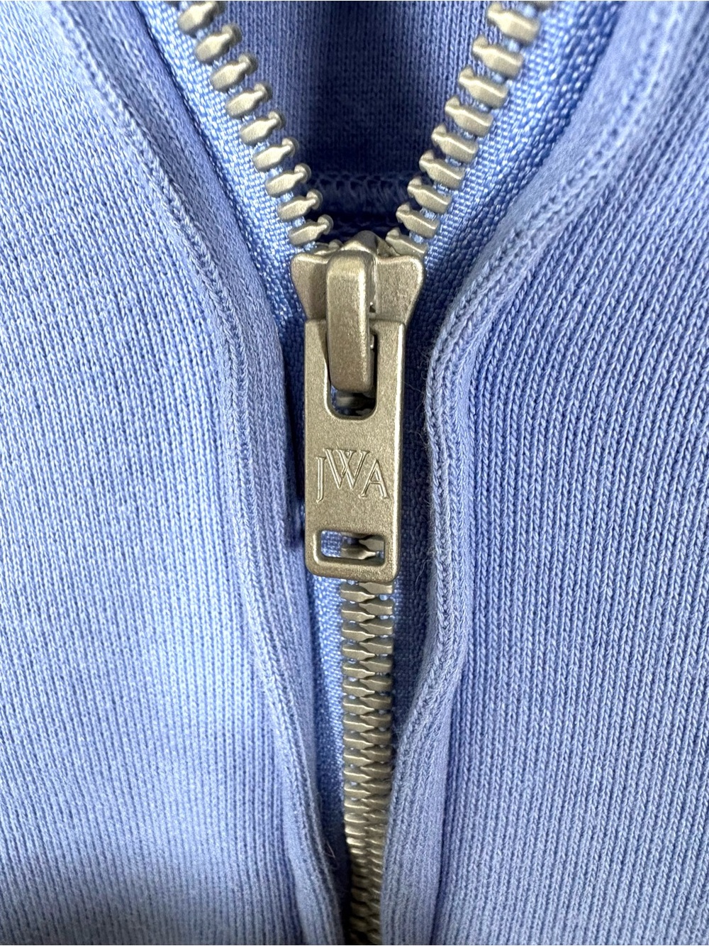 JW Anderson x Uniqlo Blue Half Zip Cropped Sweatshirt Women’s Medium - Picture 4 of 9
